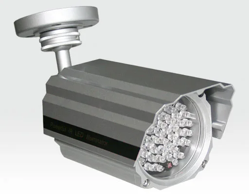 Infrarot-LED Scheinwerfer 60m 15Grad Aussen IP68 12VDC / 54 IR-LEDs Dämmerungsschalter