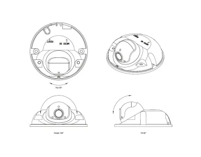 AVTECH AVM401P - 2MP Mini-Dome Vandal-Proof camera , SD card, PoE, External alarm I/O, ONVIF, Crystal Image — Bild 2