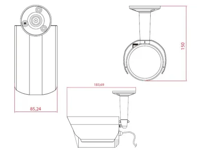 AVTech AVM552AP IP Aussen D/N Kamera 2.8-12mm 2MegaPixel H.264 IR25m / SD-Card PoE WDR Onvif IP66 — Bild 2
